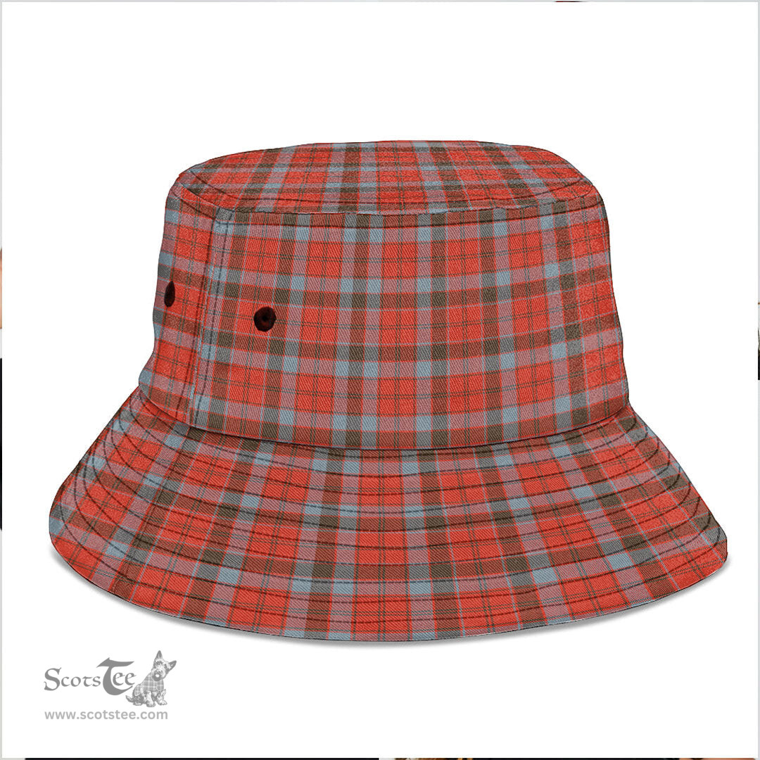 Scottish Robertson Weathered Plaid Tartan Bucket Hat - Tartan Plaid Brim Hat Scottish Plaid Tartan Plaid - ScotsTee - scotstee.com