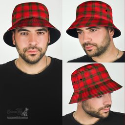 Scottish MacNab Modern Plaid Tartan Bucket Hat - Tartan Plaid Brim Hat Scottish Plaid Tartan Plaid - ScotsTee - scotstee.com