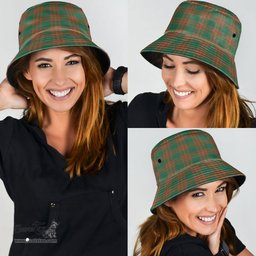 Scottish Menzies Green Ancient Plaid Tartan Bucket Hat - Tartan Plaid Brim Hat Scottish Plaid Tartan Plaid - ScotsTee - scotstee.com