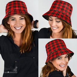 Scottish Wallace Hunting - Red Plaid Tartan Bucket Hat - Tartan Plaid Brim Hat Scottish Plaid Tartan Plaid - ScotsTee - scotstee.com