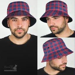 Scottish Graham of Menteith Red Plaid Tartan Bucket Hat - Tartan Plaid Brim Hat Scottish Plaid Tartan Plaid - ScotsTee - scotstee.com