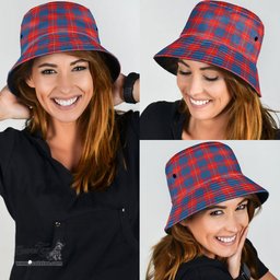 Scottish Galloway Red Plaid Tartan Bucket Hat - Tartan Plaid Brim Hat Scottish Plaid Tartan Plaid - ScotsTee - scotstee.com