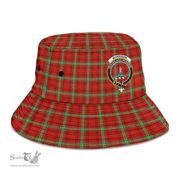 Scottish Morrison Red Modern Plaid Tartan Crest Bucket Hat - Tartan Plaid Brim Hat Scottish Plaid Tartan Plaid - ScotsTee - scotstee.com