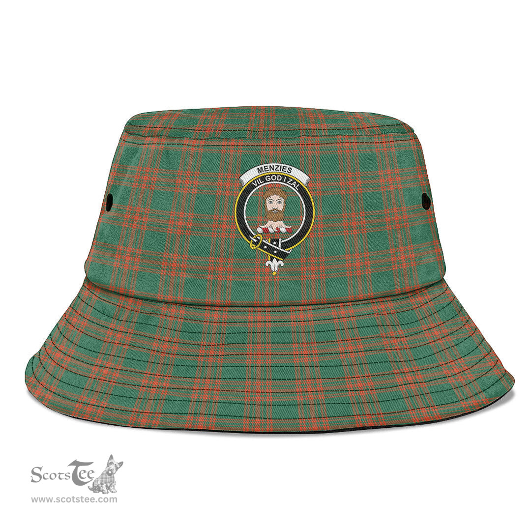 Scottish Menzies Green Ancient Plaid Tartan Crest Bucket Hat - Tartan Plaid Brim Hat Scottish Plaid Tartan Plaid - ScotsTee - scotstee.com