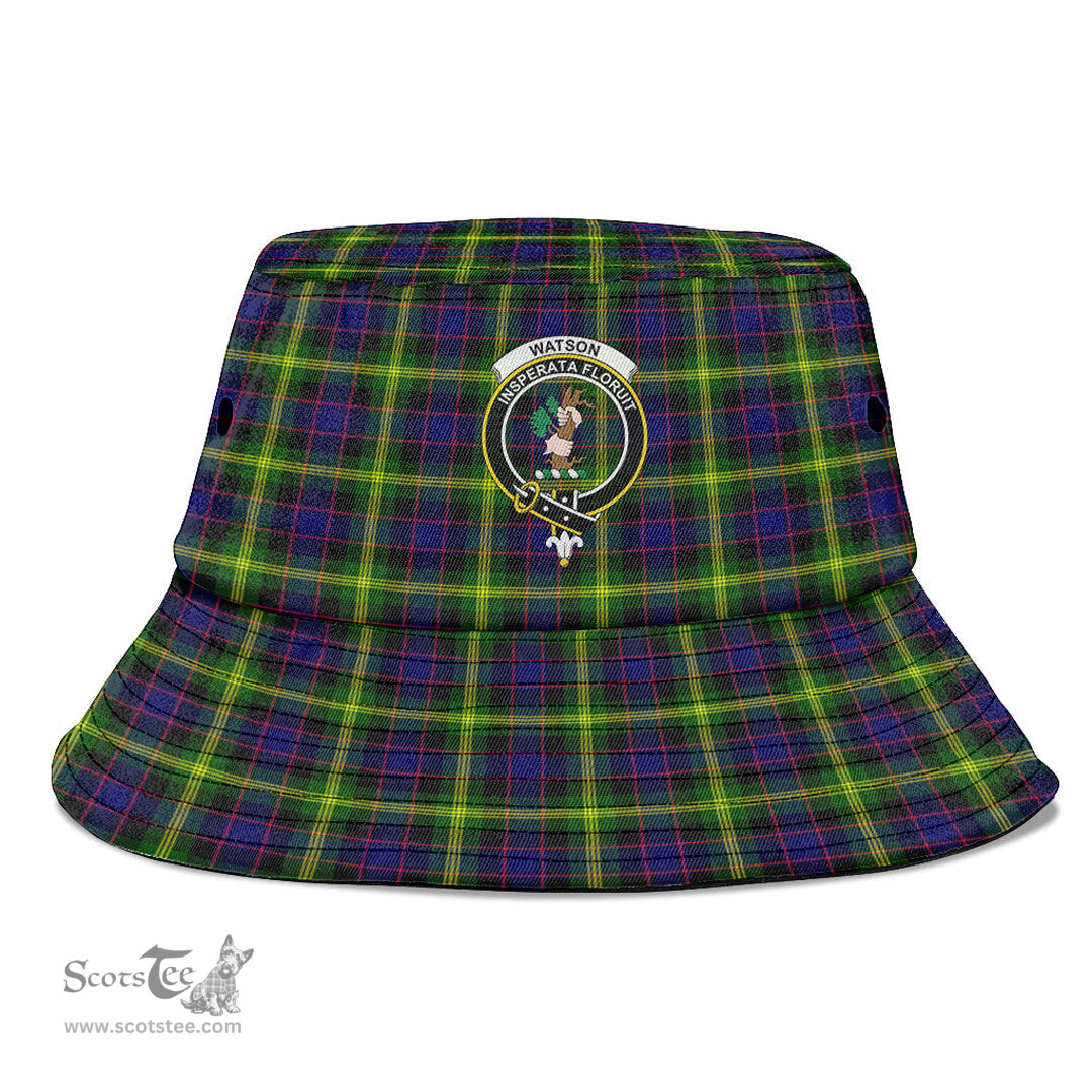 Scottish Watson Modern Plaid Tartan Crest Bucket Hat - Tartan Plaid Brim Hat Scottish Plaid Tartan Plaid - ScotsTee - scotstee.com