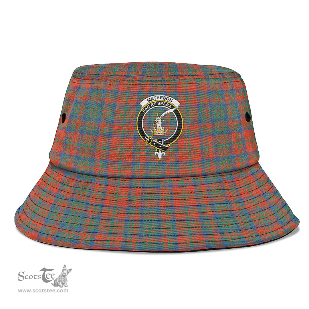 Scottish Matheson Ancient Plaid Tartan Crest Bucket Hat - Tartan Plaid Brim Hat Scottish Plaid Tartan Plaid - ScotsTee - scotstee.com