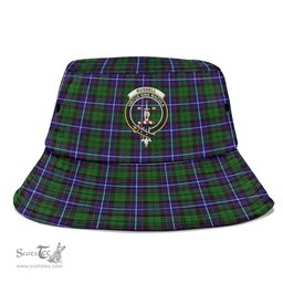 Scottish Russell Modern Plaid Tartan Crest Bucket Hat - Tartan Plaid Brim Hat Scottish Plaid Tartan Plaid - ScotsTee - scotstee.com