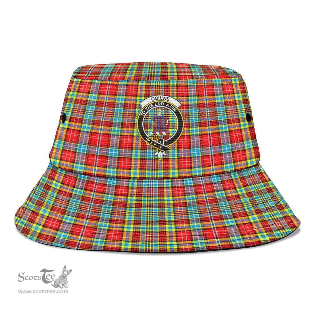 Scottish Ogilvie Plaid Tartan Crest Bucket Hat - Tartan Plaid Brim Hat Scottish Plaid Tartan Plaid - ScotsTee - scotstee.com