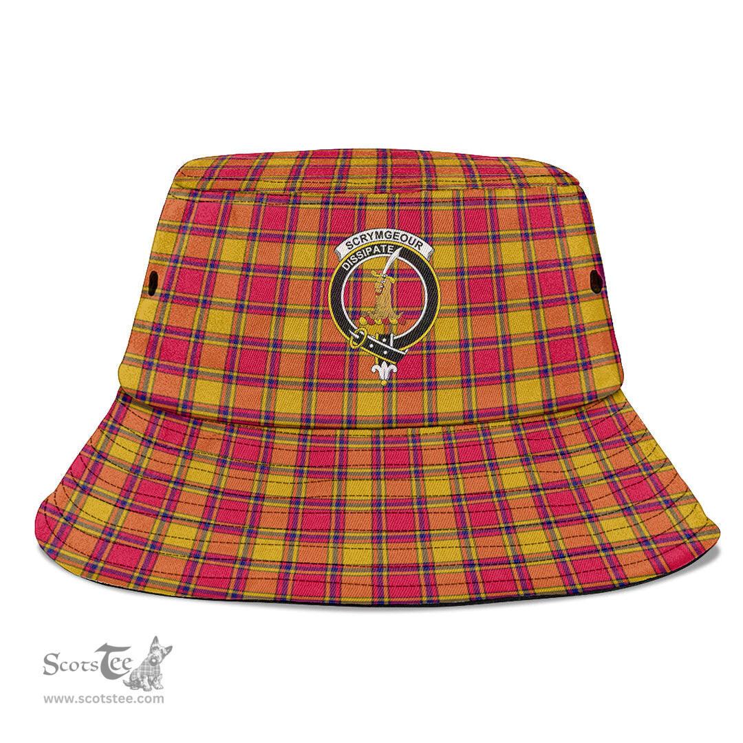 Scottish Scrymgeour Plaid Tartan Crest Bucket Hat - Tartan Plaid Brim Hat Scottish Plaid Tartan Plaid - ScotsTee - scotstee.com
