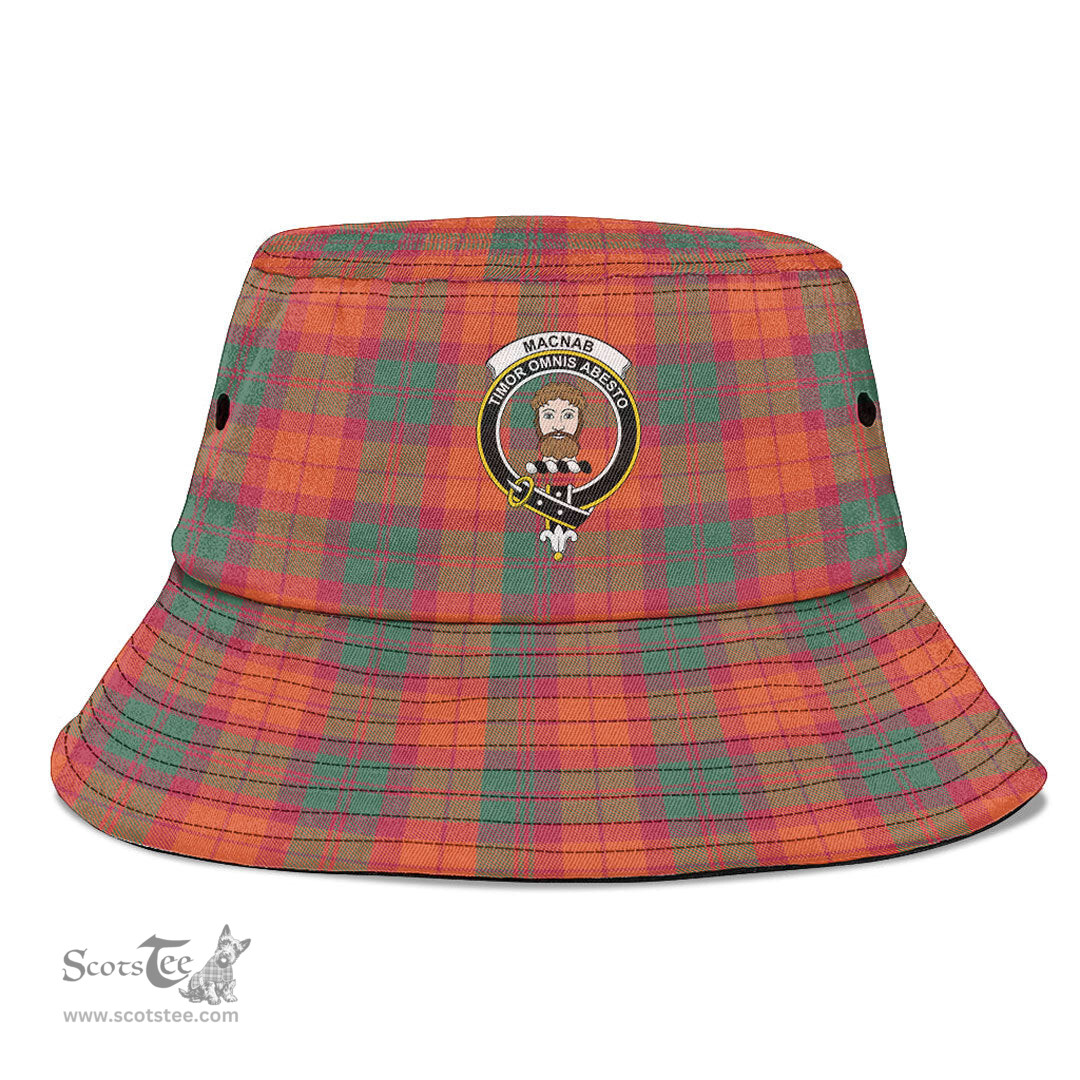 Scottish MacNab Ancient Plaid Tartan Crest Bucket Hat - Tartan Plaid Brim Hat Scottish Plaid Tartan Plaid - ScotsTee - scotstee.com