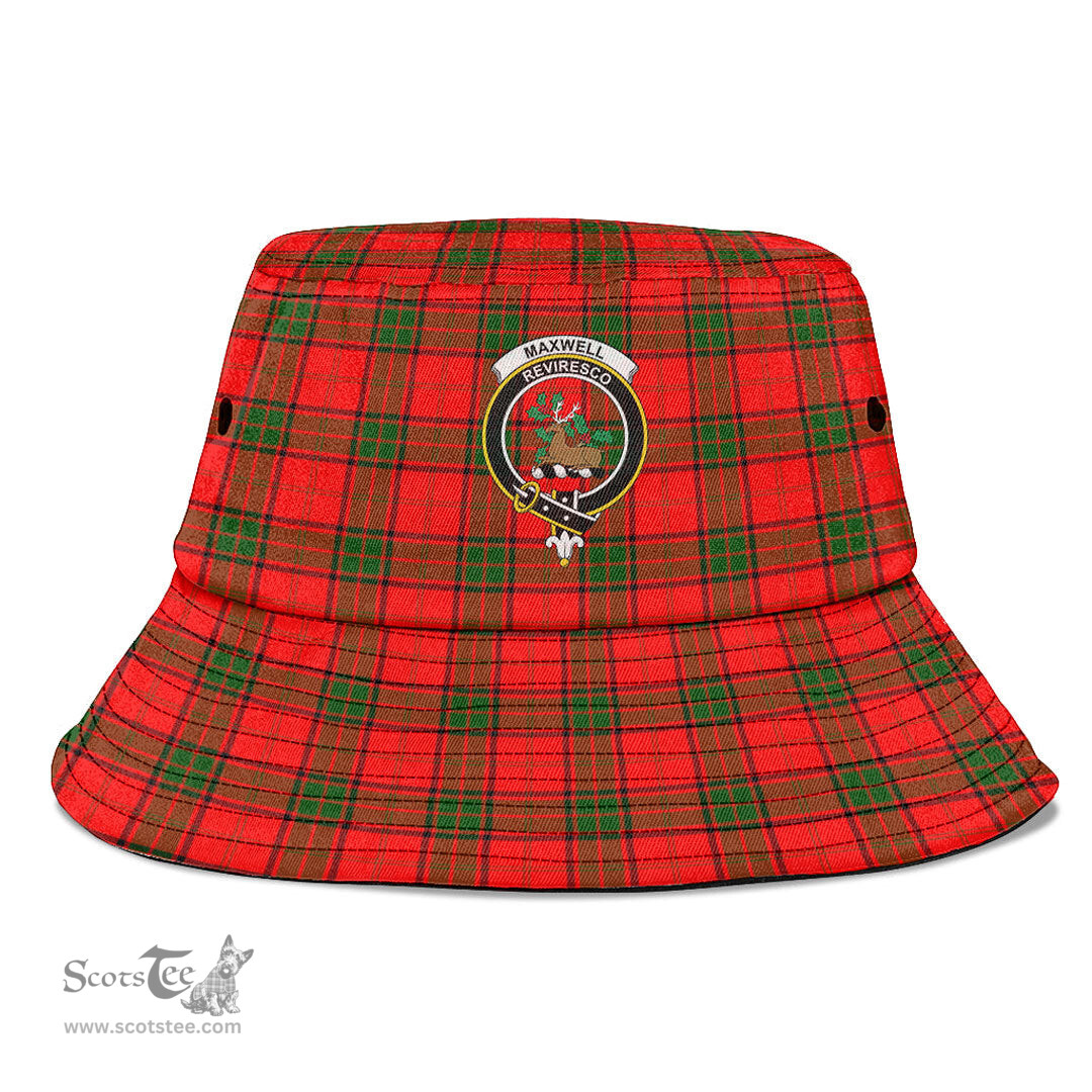Scottish Maxwell Modern Plaid Tartan Crest Bucket Hat - Tartan Plaid Brim Hat Scottish Plaid Tartan Plaid - ScotsTee - scotstee.com