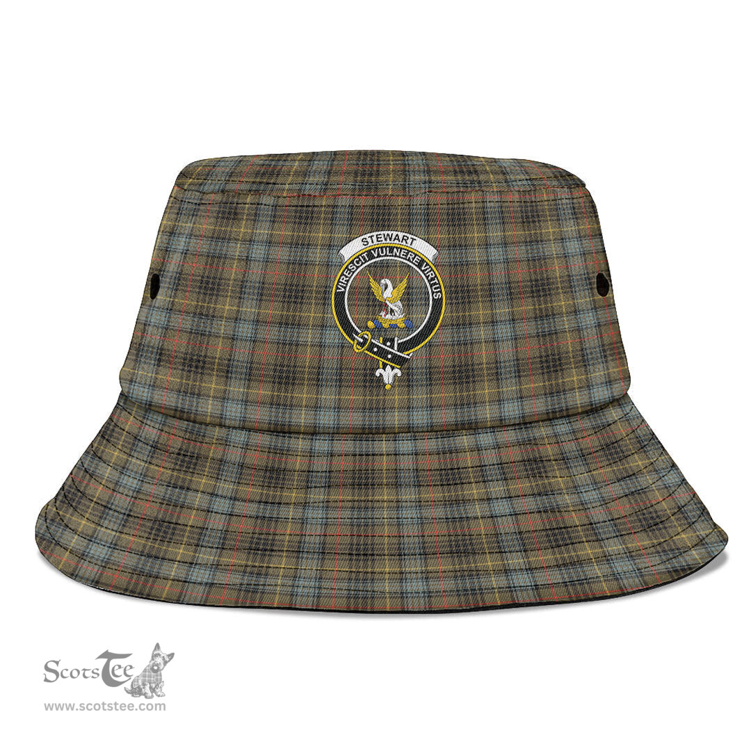 Scottish Stewart Hunting Weathered Plaid Tartan Crest Bucket Hat - Tartan Plaid Brim Hat Scottish Plaid Tartan Plaid - ScotsTee - scotstee.com