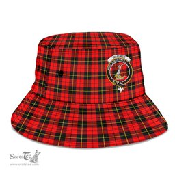 Scottish Wallace Hunting - Red Plaid Tartan Crest Bucket Hat - Tartan Plaid Brim Hat Scottish Plaid Tartan Plaid - ScotsTee - scotstee.com