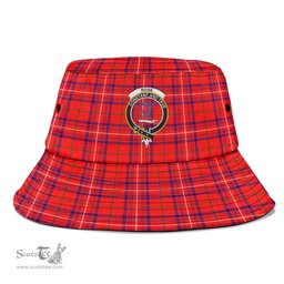 Scottish Rose Modern Plaid Tartan Crest Bucket Hat - Tartan Plaid Brim Hat Scottish Plaid Tartan Plaid - ScotsTee - scotstee.com