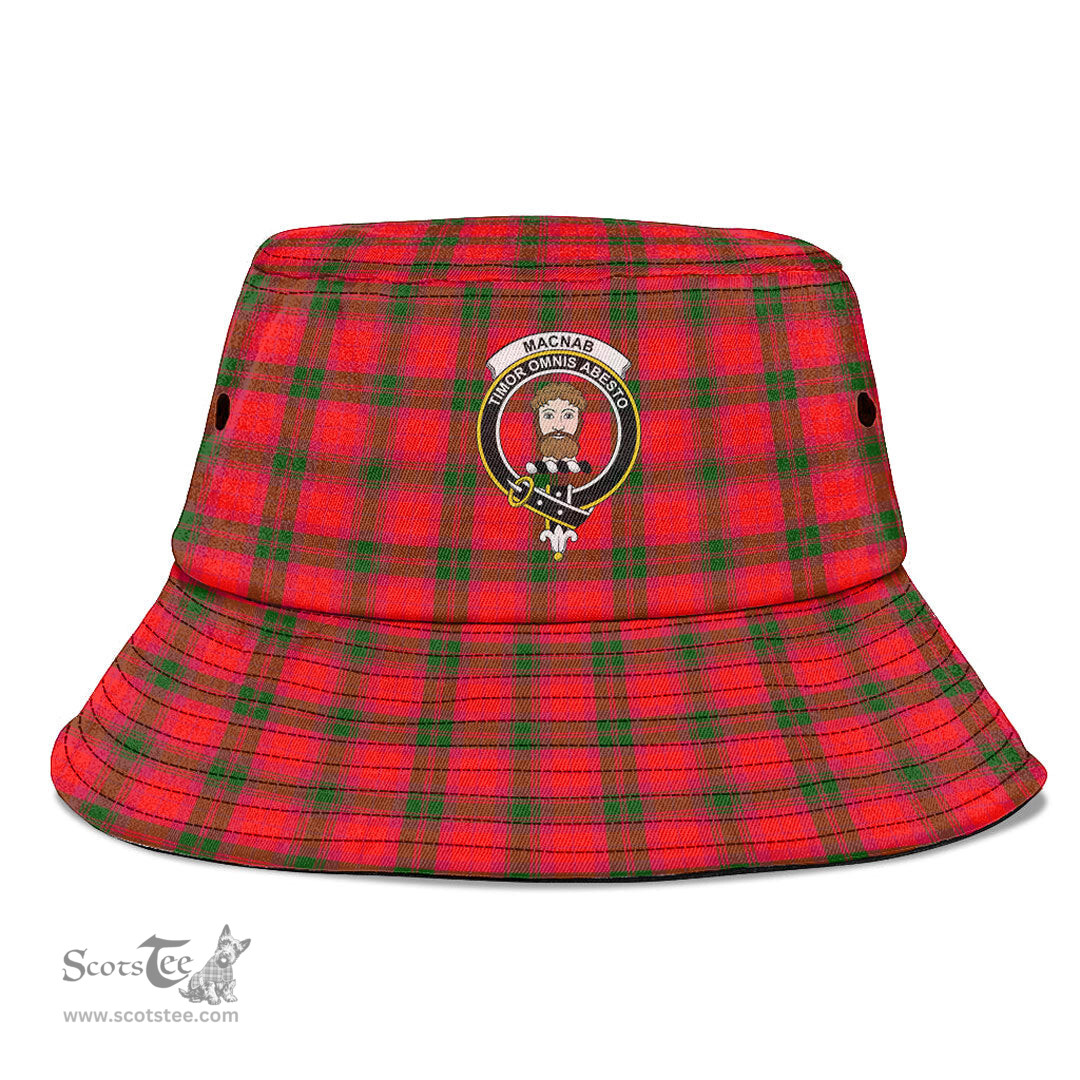 Scottish MacNab Modern Plaid Tartan Crest Bucket Hat - Tartan Plaid Brim Hat Scottish Plaid Tartan Plaid - ScotsTee - scotstee.com