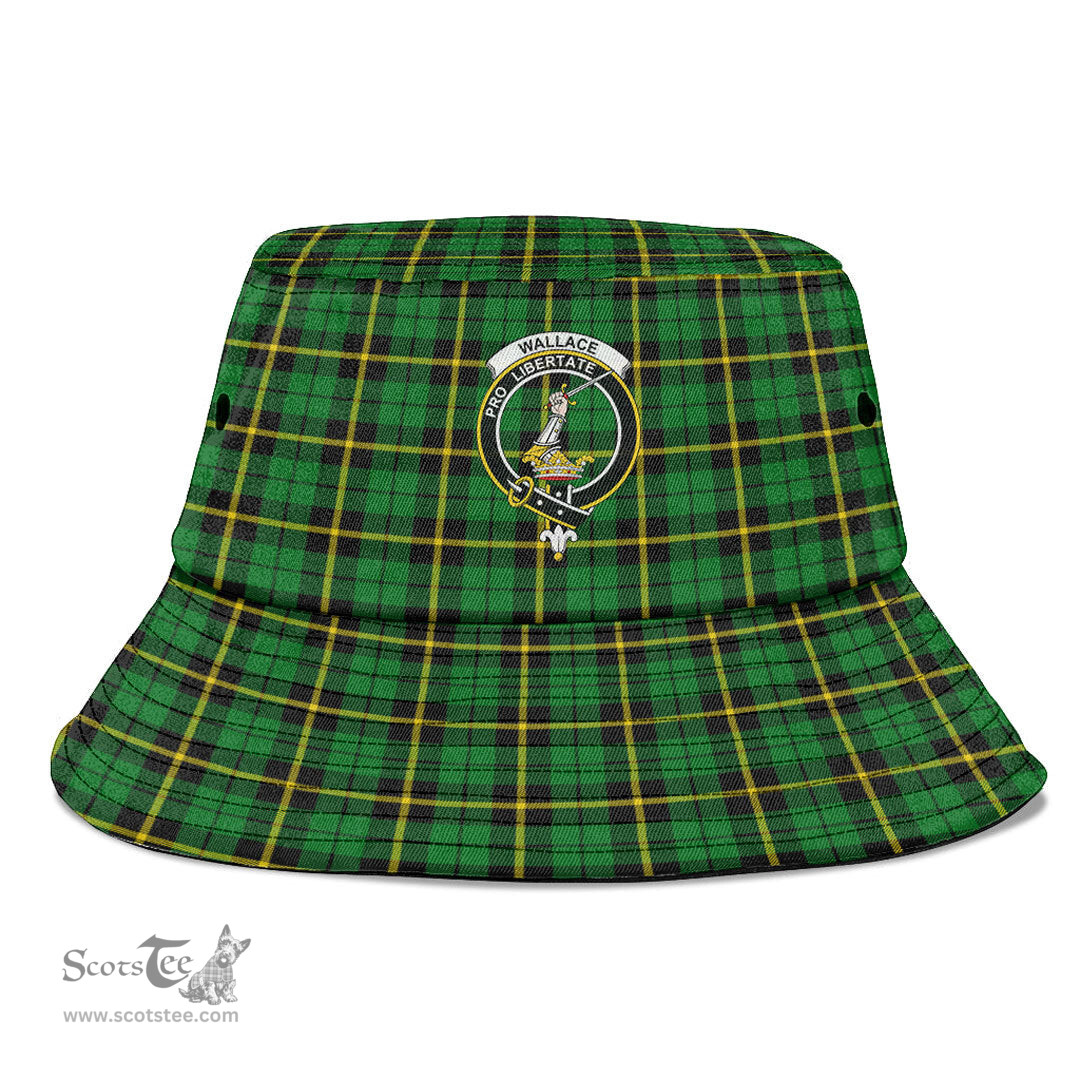 Scottish Wallace Hunting - Green Plaid Tartan Crest Bucket Hat - Tartan Plaid Brim Hat Scottish Plaid Tartan Plaid - ScotsTee - scotstee.com