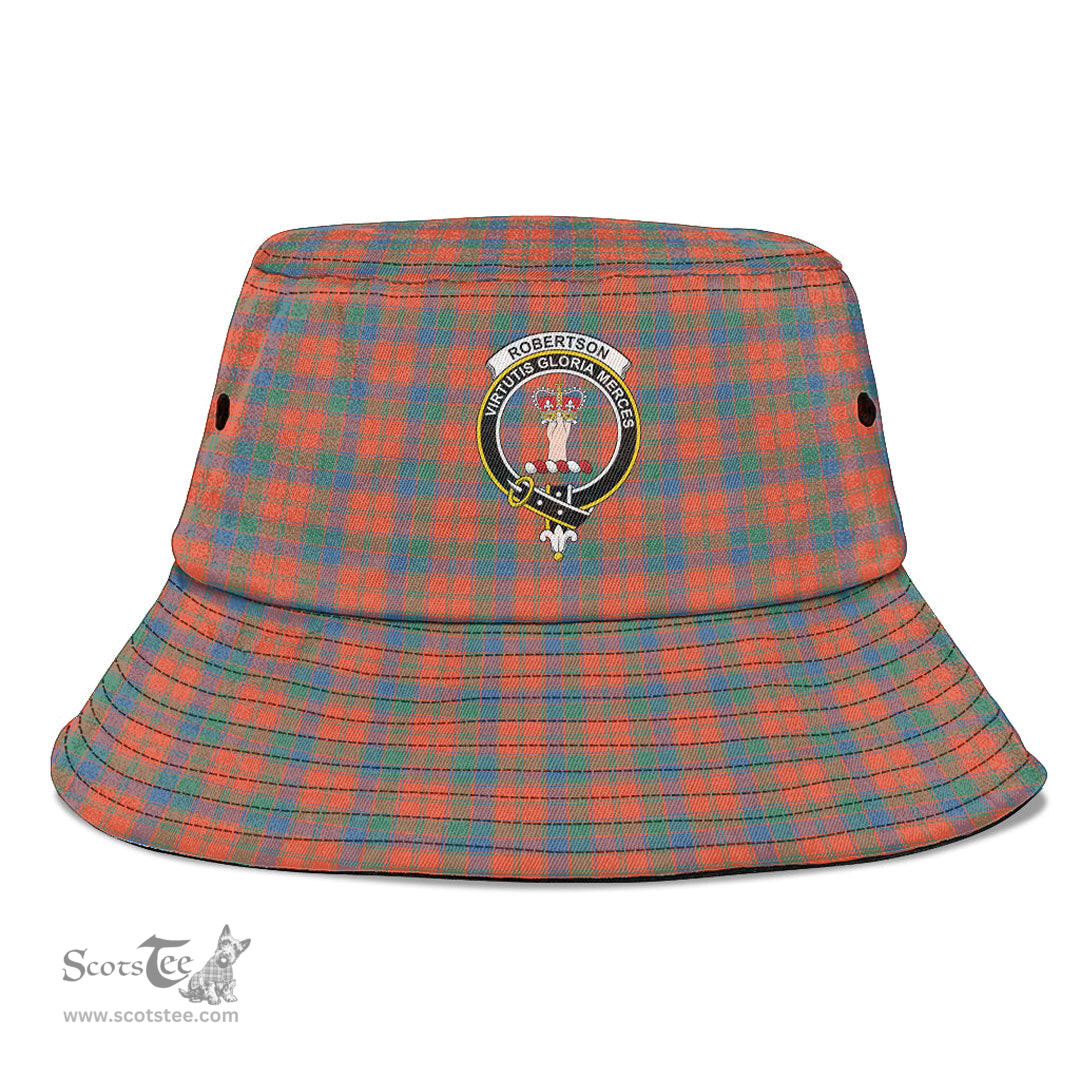 Scottish Robertson Ancient Plaid Tartan Crest Bucket Hat - Tartan Plaid Brim Hat Scottish Plaid Tartan Plaid - ScotsTee - scotstee.com