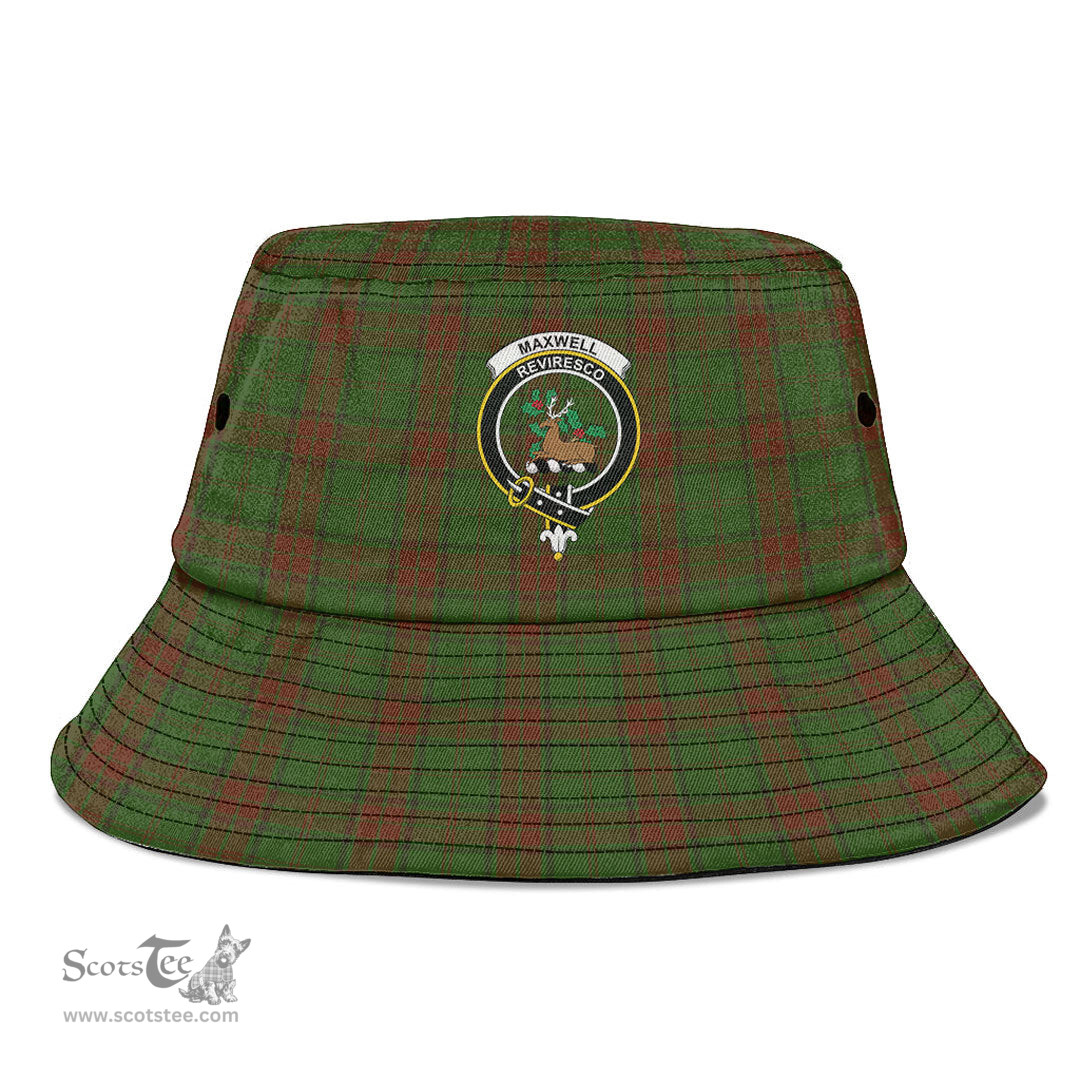 Scottish Maxwell Hunting Plaid Tartan Crest Bucket Hat - Tartan Plaid Brim Hat Scottish Plaid Tartan Plaid - ScotsTee - scotstee.com