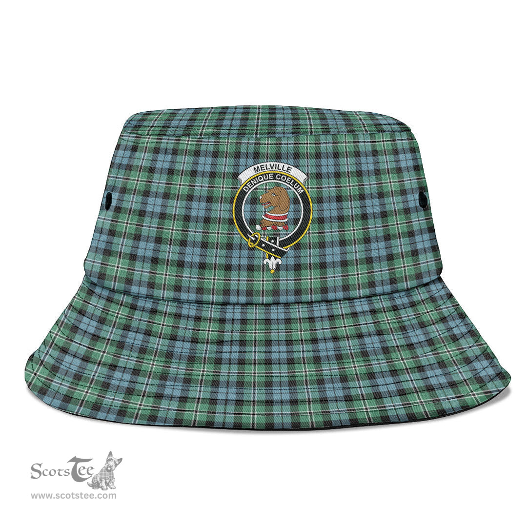 Scottish Melville Plaid Tartan Crest Bucket Hat - Tartan Plaid Brim Hat Scottish Plaid Tartan Plaid - ScotsTee - scotstee.com