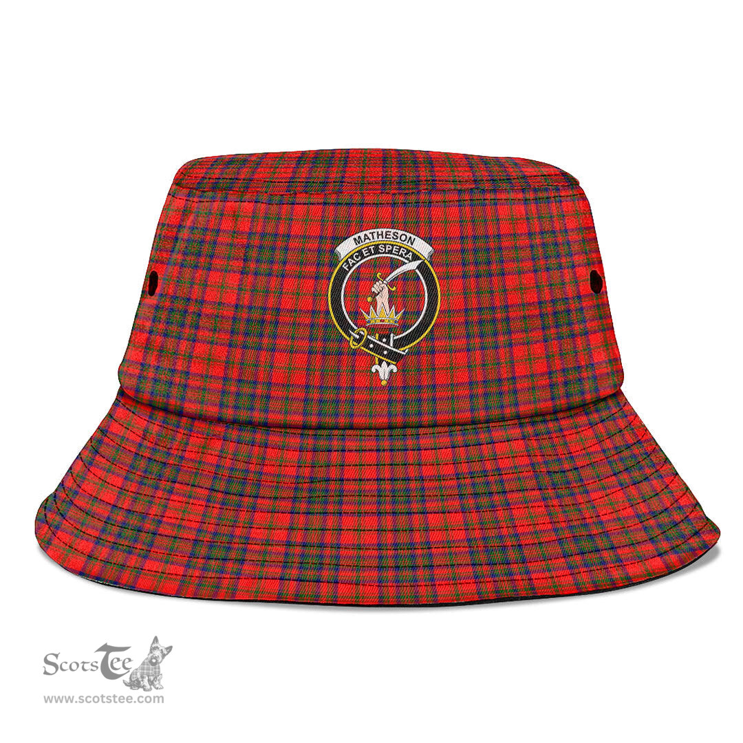 Scottish Matheson Modern Plaid Tartan Crest Bucket Hat - Tartan Plaid Brim Hat Scottish Plaid Tartan Plaid - ScotsTee - scotstee.com