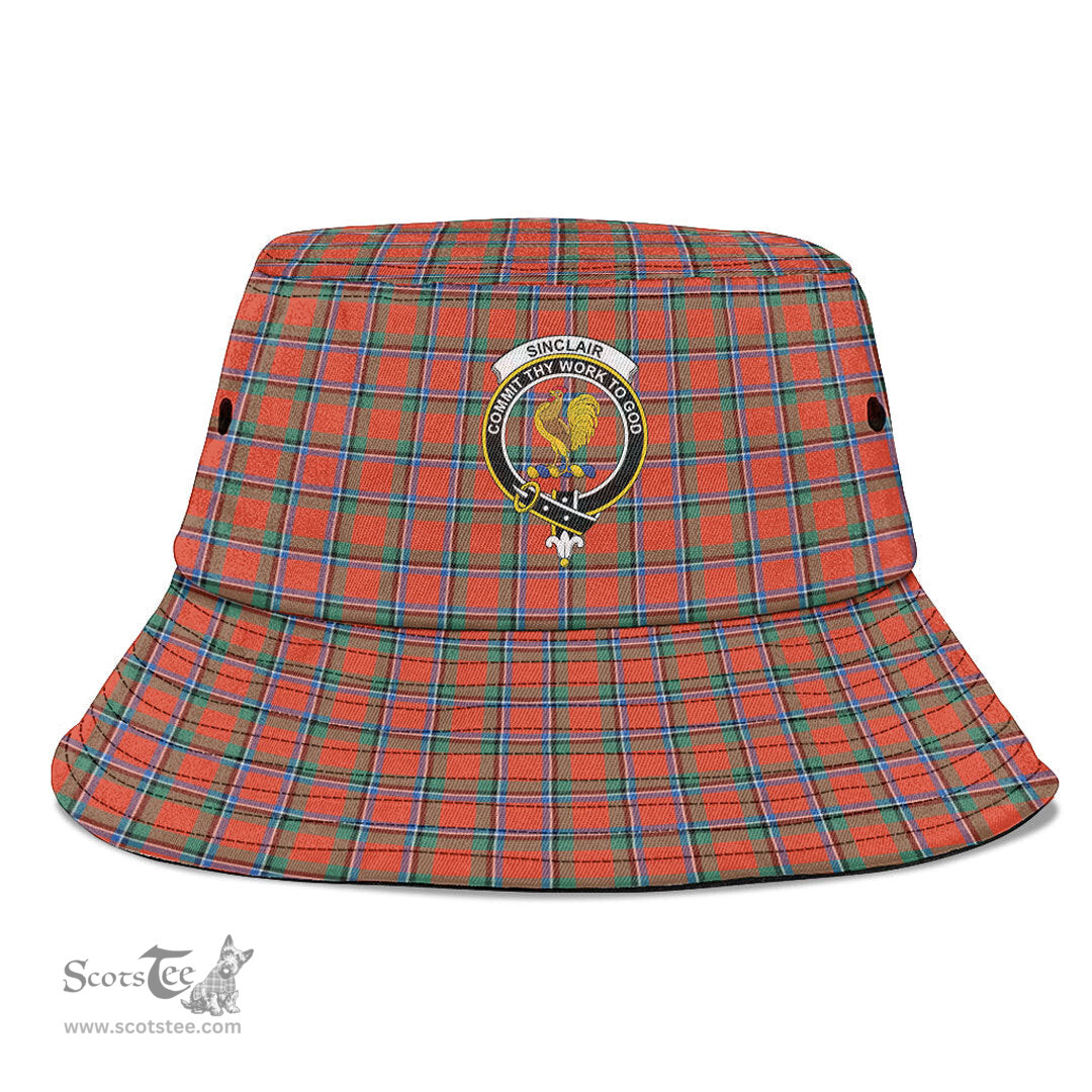 Scottish Sinclair Ancient Plaid Tartan Crest Bucket Hat - Tartan Plaid Brim Hat Scottish Plaid Tartan Plaid - ScotsTee - scotstee.com