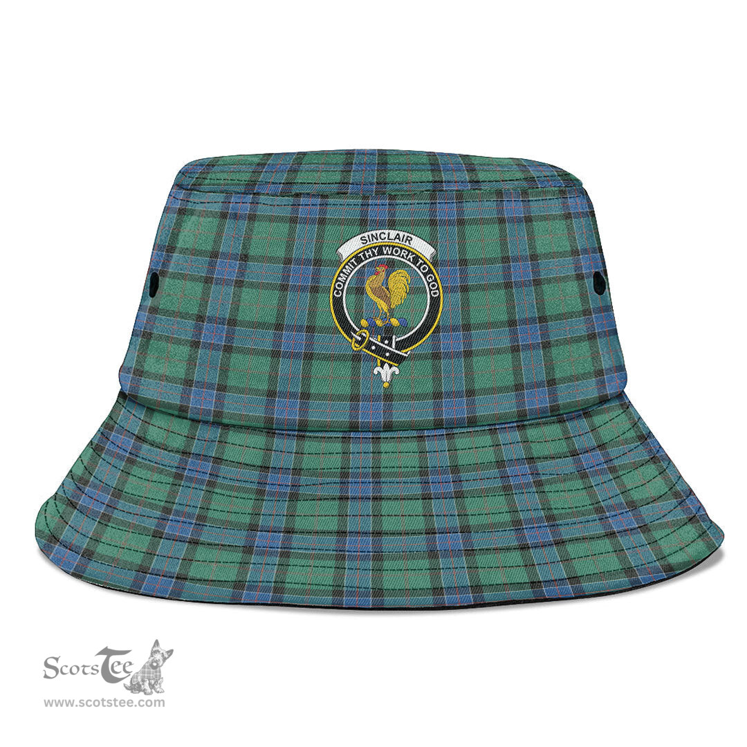 Scottish Sinclair Hunting Ancient Plaid Tartan Crest Bucket Hat - Tartan Plaid Brim Hat Scottish Plaid Tartan Plaid - ScotsTee - scotstee.com