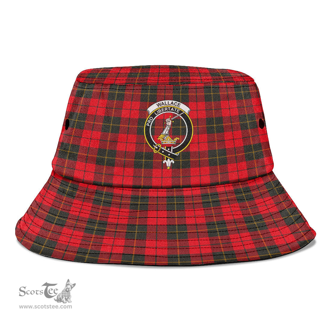 Scottish Wallace Weathered Plaid Tartan Crest Bucket Hat - Tartan Plaid Brim Hat Scottish Plaid Tartan Plaid - ScotsTee - scotstee.com