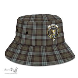 Scottish Stewart Old Weathered Plaid Tartan Crest Bucket Hat - Tartan Plaid Brim Hat Scottish Plaid Tartan Plaid - ScotsTee - scotstee.com