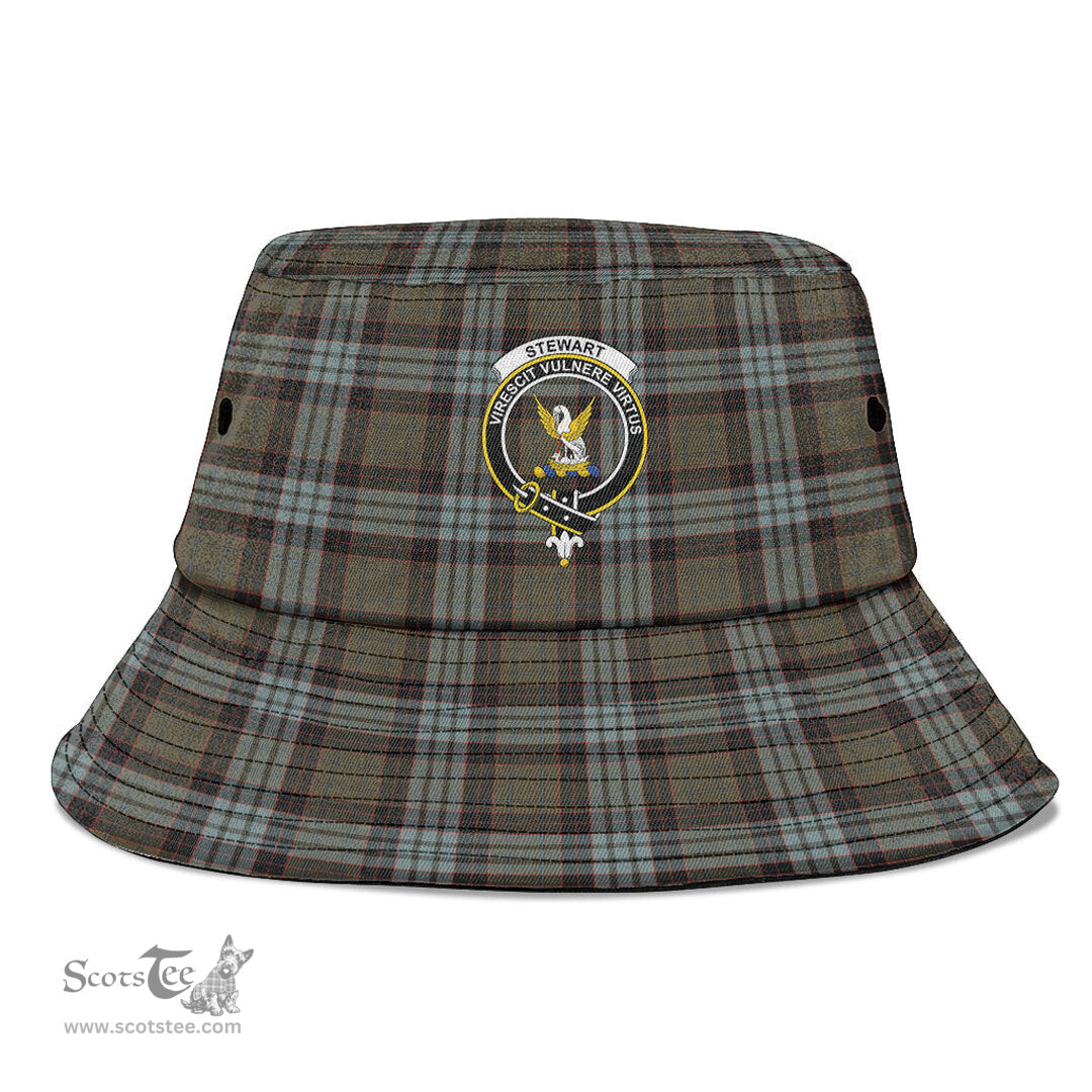 Scottish Stewart Old Weathered Plaid Tartan Crest Bucket Hat - Tartan Plaid Brim Hat Scottish Plaid Tartan Plaid - ScotsTee - scotstee.com