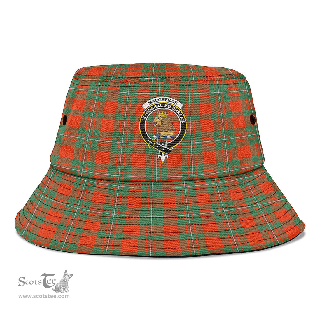 Scottish MacGregor Ancient Plaid Tartan Crest Bucket Hat - Tartan Plaid Brim Hat Scottish Plaid Tartan Plaid - ScotsTee - scotstee.com