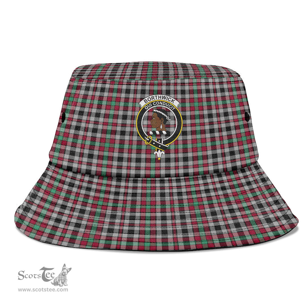 Scottish Borthwick Ancient Plaid Tartan Crest Bucket Hat - Tartan Plaid Brim Hat Scottish Plaid Tartan Plaid - ScotsTee - scotstee.com
