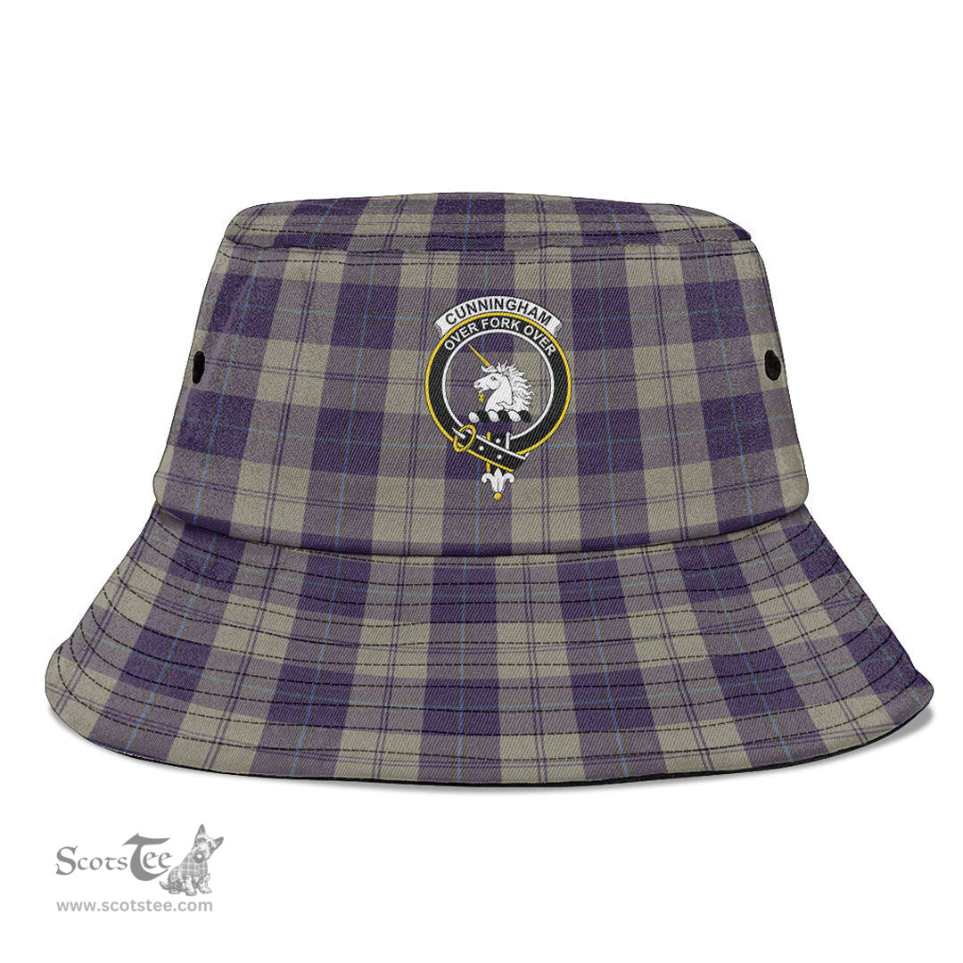 Scottish Cunningham Dress Blue Dancers Plaid Tartan Crest Bucket Hat - Tartan Plaid Brim Hat Scottish Plaid Tartan Plaid - ScotsTee - scotstee.com