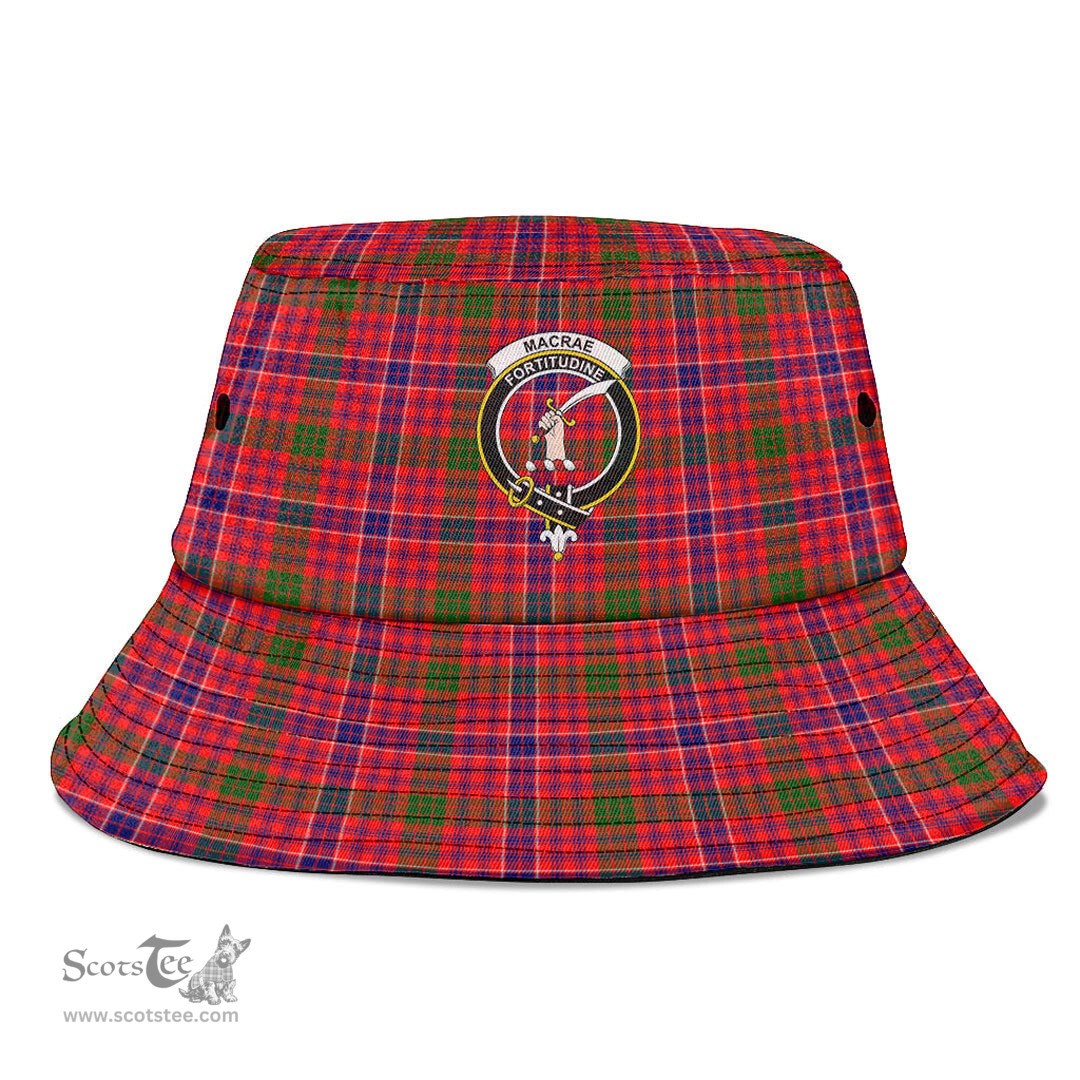 Scottish MacRae Modern Plaid Tartan Crest Bucket Hat - Tartan Plaid Brim Hat Scottish Plaid Tartan Plaid - ScotsTee - scotstee.com