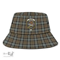 Scottish Graham of Menteith Weathered Plaid Tartan Crest Bucket Hat - Tartan Plaid Brim Hat Scottish Plaid Tartan Plaid - ScotsTee - scotstee.com