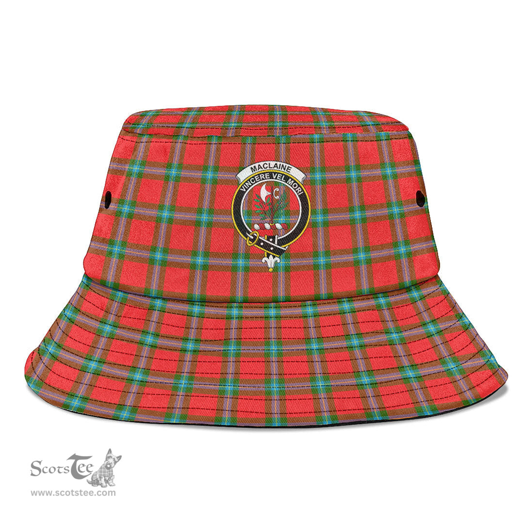 Scottish MacLaine of Loch Buie Plaid Tartan Crest Bucket Hat - Tartan Plaid Brim Hat Scottish Plaid Tartan Plaid - ScotsTee - scotstee.com