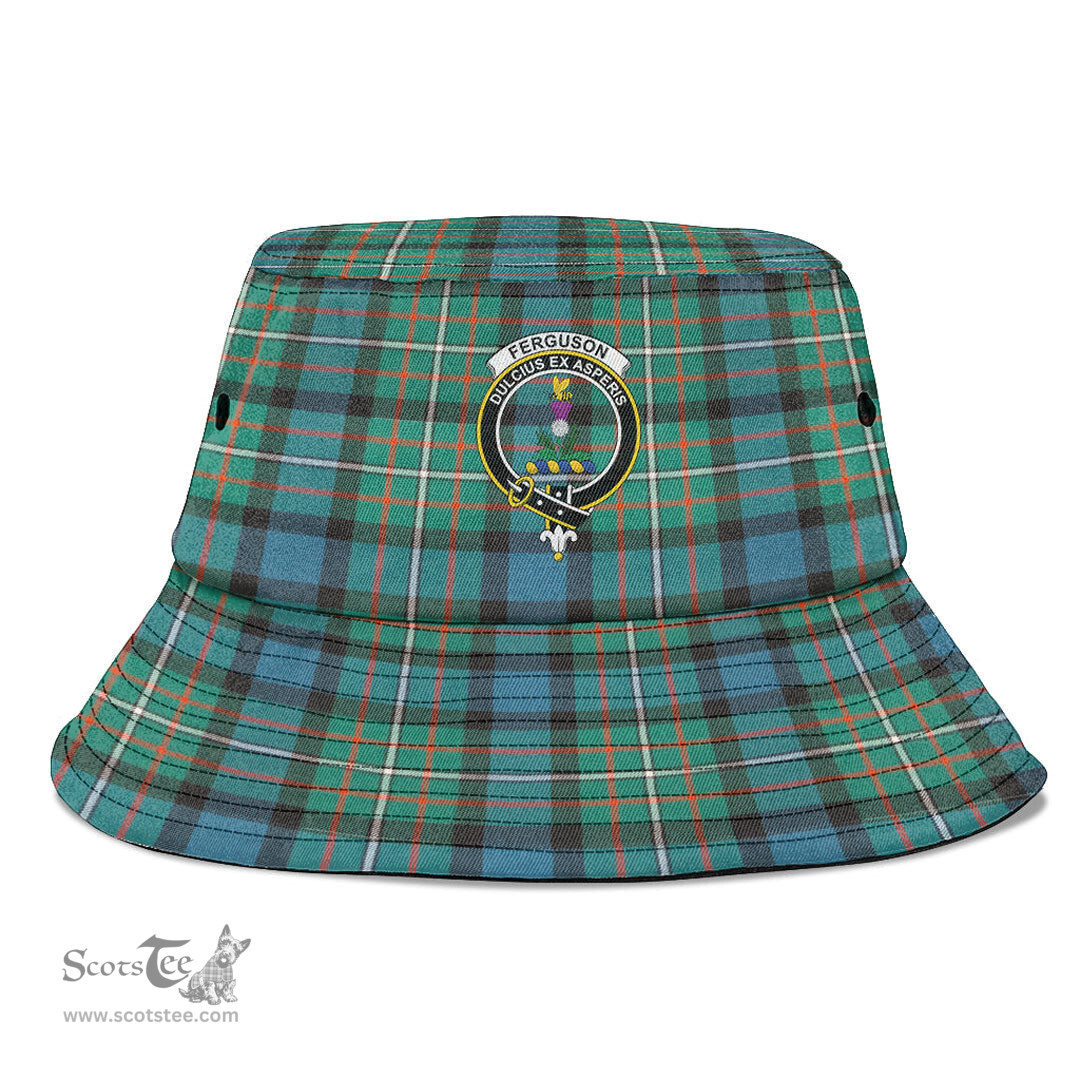 Scottish Ferguson Ancient Plaid Tartan Crest Bucket Hat - Tartan Plaid Brim Hat Scottish Plaid Tartan Plaid - ScotsTee - scotstee.com