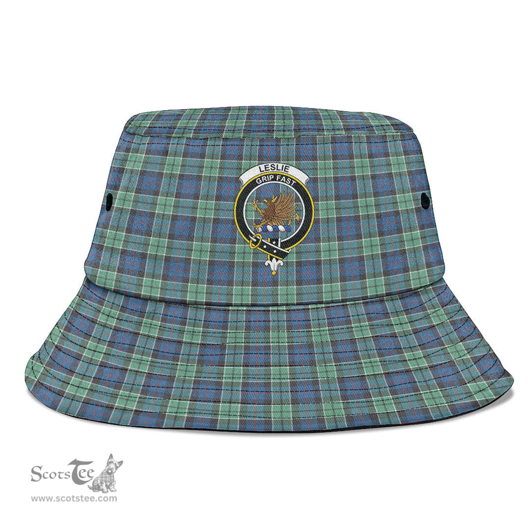 Scottish Leslie Hunting Ancient Plaid Tartan Crest Bucket Hat - Tartan Plaid Brim Hat Scottish Plaid Tartan Plaid - ScotsTee - scotstee.com