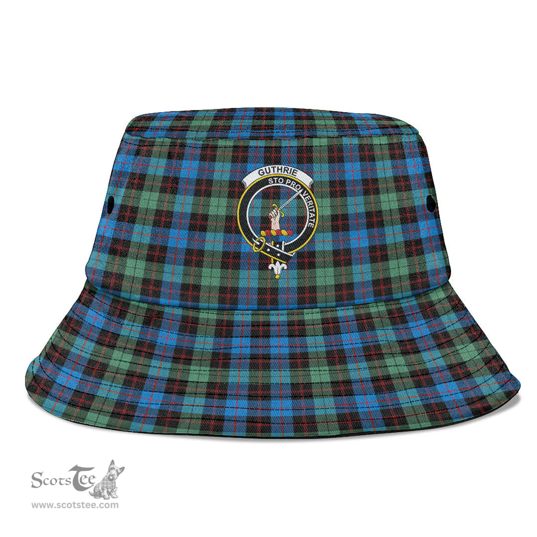 Scottish Guthrie Ancient Plaid Tartan Crest Bucket Hat - Tartan Plaid Brim Hat Scottish Plaid Tartan Plaid - ScotsTee - scotstee.com