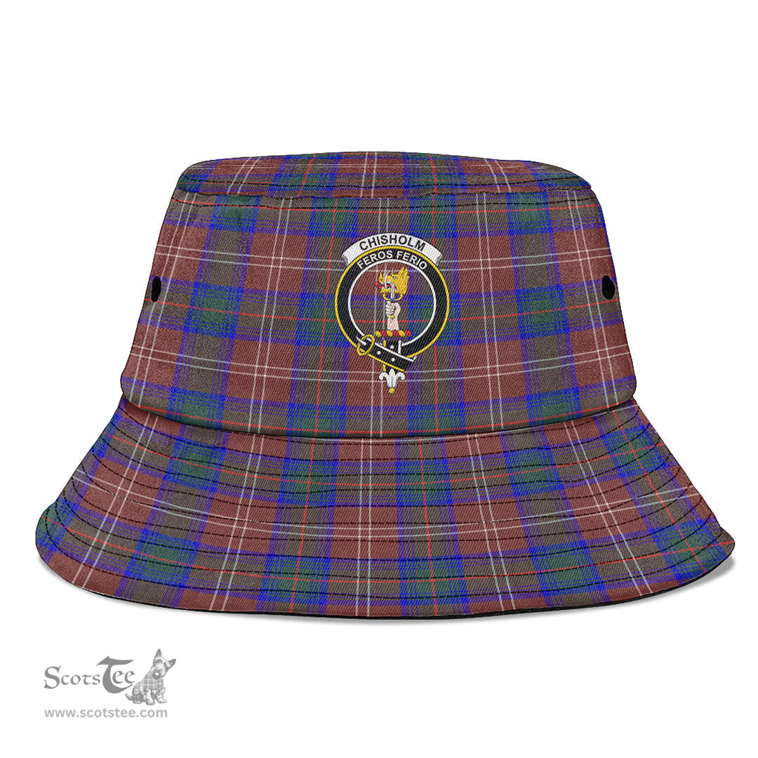Scottish Chisholm Hunting Modern Plaid Tartan Crest Bucket Hat - Tartan Plaid Brim Hat Scottish Plaid Tartan Plaid - ScotsTee - scotstee.com
