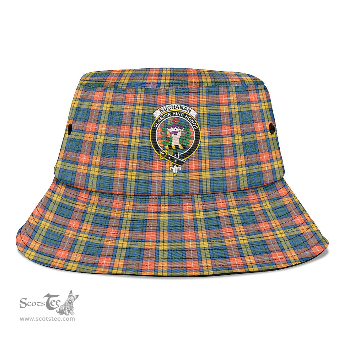 Scottish Buchanan Ancient Plaid Tartan Crest Bucket Hat - Tartan Plaid Brim Hat Scottish Plaid Tartan Plaid - ScotsTee - scotstee.com
