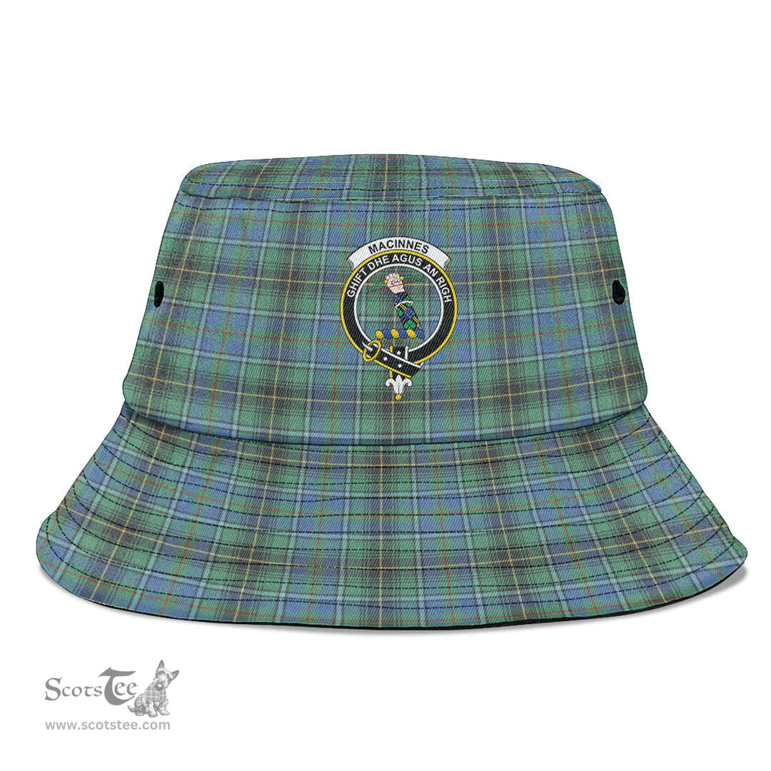 Scottish MacInnes Ancient Plaid Tartan Crest Bucket Hat - Tartan Plaid Brim Hat Scottish Plaid Tartan Plaid - ScotsTee - scotstee.com