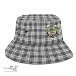 Scottish Douglas Grey Modern Plaid Tartan Crest Bucket Hat - Tartan Plaid Brim Hat Scottish Plaid Tartan Plaid - ScotsTee - scotstee.com