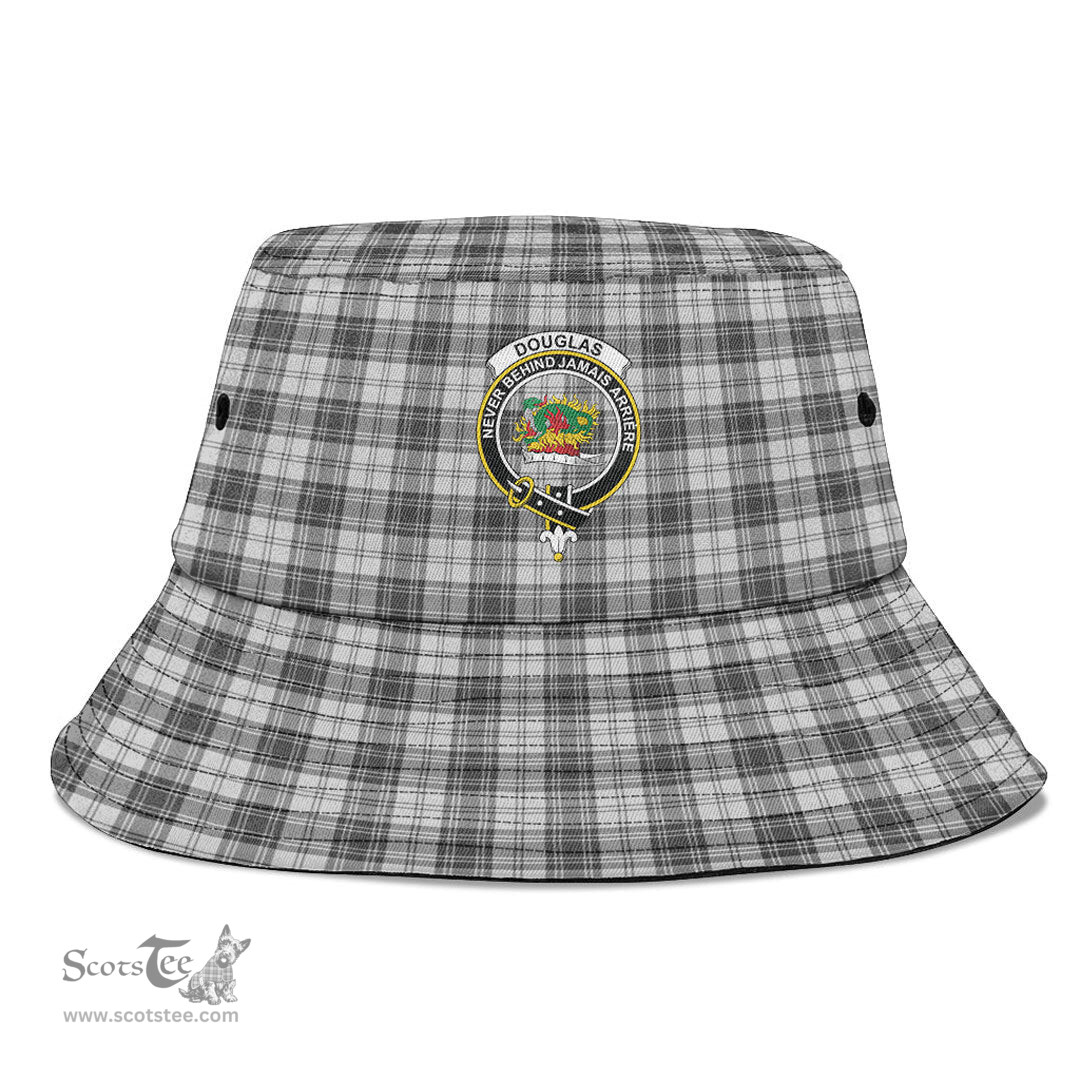 Scottish Douglas Grey Modern Plaid Tartan Crest Bucket Hat - Tartan Plaid Brim Hat Scottish Plaid Tartan Plaid - ScotsTee - scotstee.com
