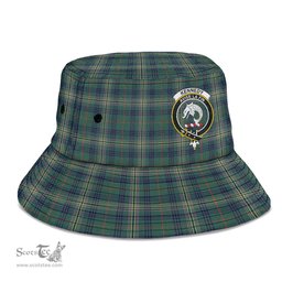 Scottish Kennedy Modern Plaid Tartan Crest Bucket Hat - Tartan Plaid Brim Hat Scottish Plaid Tartan Plaid - ScotsTee - scotstee.com