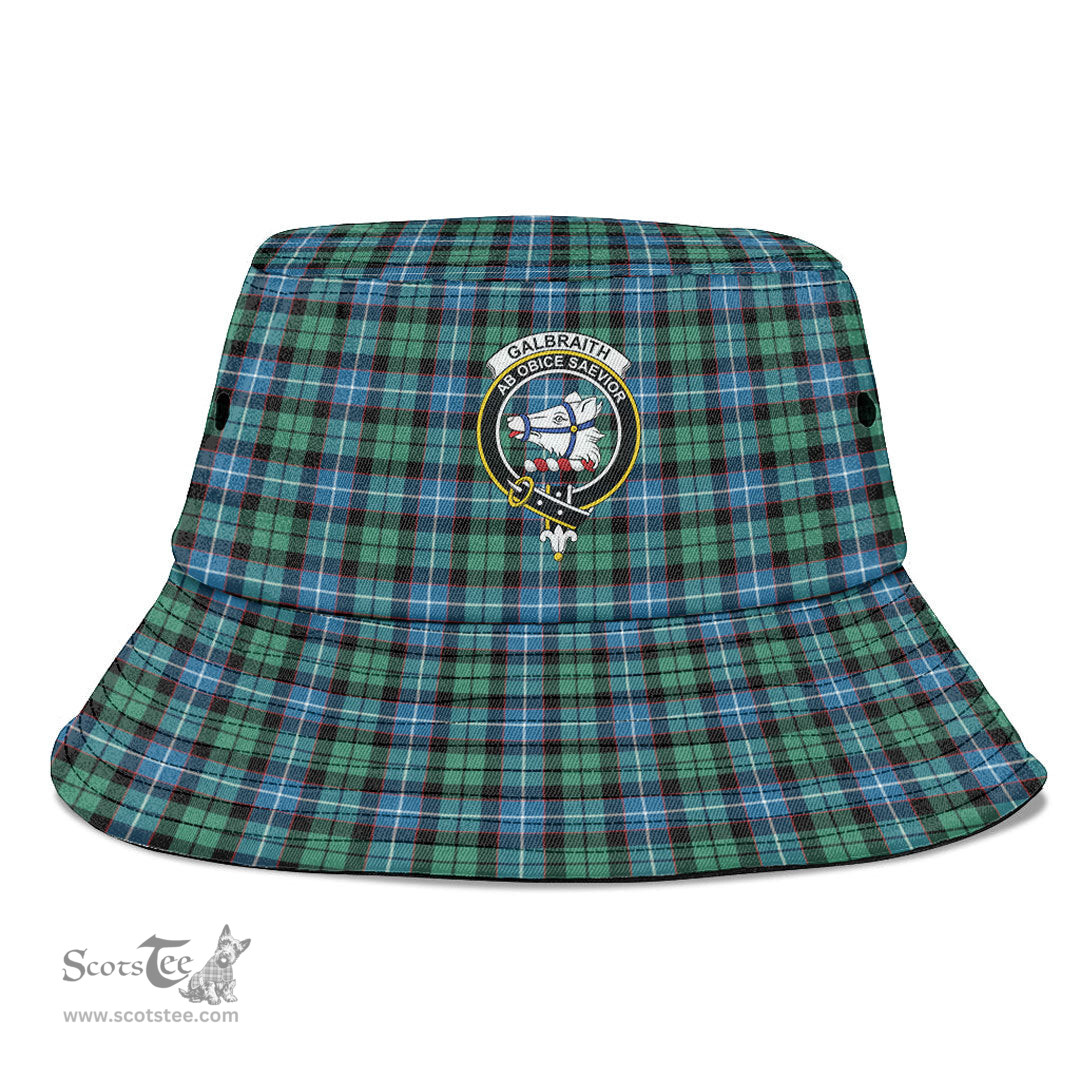 Scottish Galbraith Ancient Plaid Tartan Crest Bucket Hat - Tartan Plaid Brim Hat Scottish Plaid Tartan Plaid - ScotsTee - scotstee.com