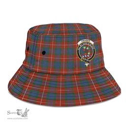 Scottish Fraser Ancient Plaid Tartan Crest Bucket Hat - Tartan Plaid Brim Hat Scottish Plaid Tartan Plaid - ScotsTee - scotstee.com