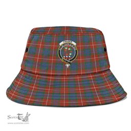 Scottish Fraser Ancient Plaid Tartan Crest Bucket Hat - Tartan Plaid Brim Hat Scottish Plaid Tartan Plaid - ScotsTee - scotstee.com