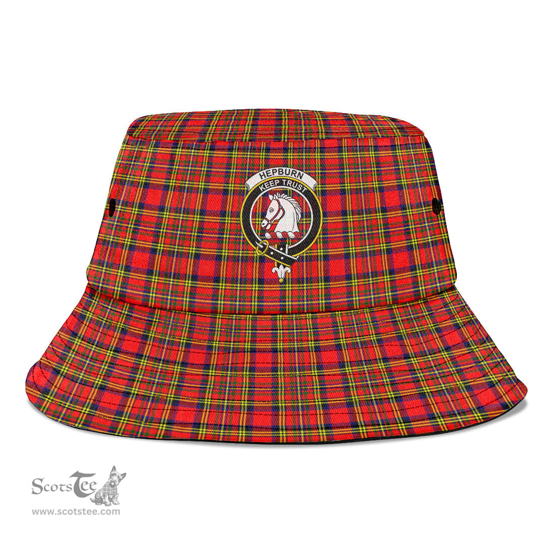 Scottish Hepburn Plaid Tartan Crest Bucket Hat - Tartan Plaid Brim Hat Scottish Plaid Tartan Plaid - ScotsTee - scotstee.com