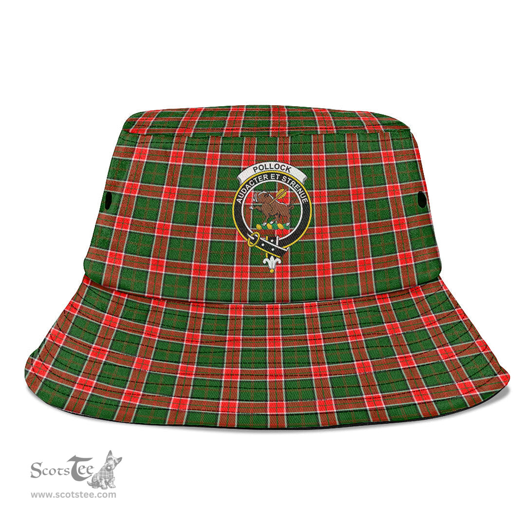 Scottish Pollock Modern Plaid Tartan Crest Bucket Hat - Tartan Plaid Brim Hat Scottish Plaid Tartan Plaid - ScotsTee - scotstee.com