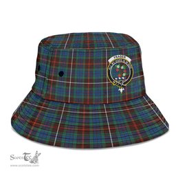 Scottish Fraser Hunting Ancient Plaid Tartan Crest Bucket Hat - Tartan Plaid Brim Hat Scottish Plaid Tartan Plaid - ScotsTee - scotstee.com